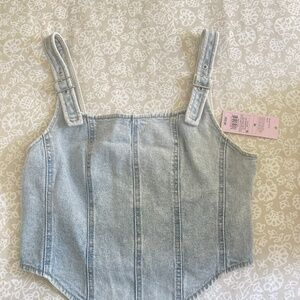Denim Corset Top